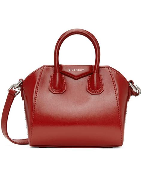 givenchy red mini antigona 182278f04600301|Givenchy Mini Antigona Cube Tote Bag .